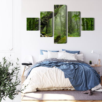 Ljuddämpande tavla - The green of the rain forest