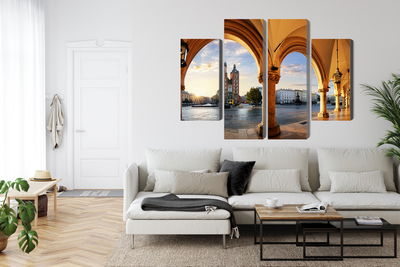 Ljuddämpande tavla - View of Kraków at sunset