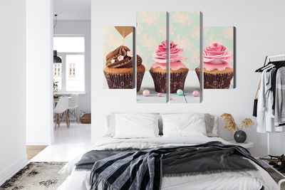 Ljuddämpande tavla - Cupcakes with cream