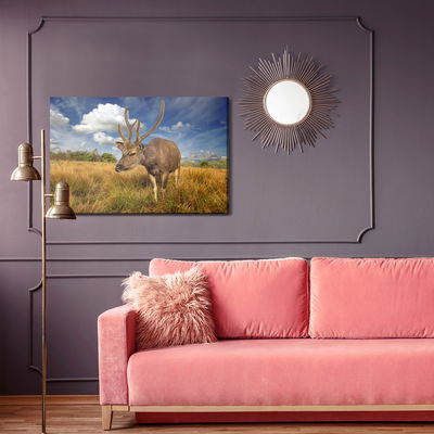 Ljuddämpande tavla - A deer in a clearing