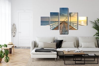 Ljuddämpande tavla - Wooden pier on the baltic sea