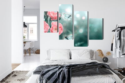Ljuddämpande tavla - Delicate flowers and 3d
