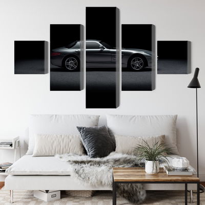 Ljuddämpande tavla - Sports car on a dark