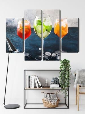 Ljuddämpande tavla - Glasses with summer cocktails