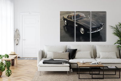 Ljuddämpande tavla - Vintage black sports car