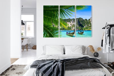 Ljuddämpande tavla - Tropical landscape 3d