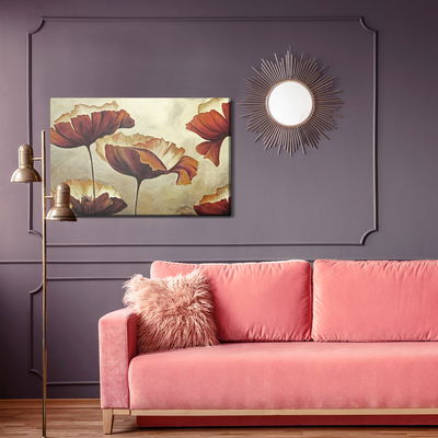 Ljuddämpande tavla - Beautiful poppy flowers
