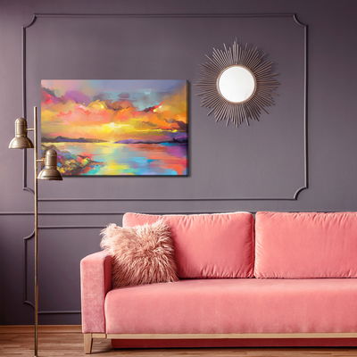 Ljuddämpande tavla - Abstract sunset
