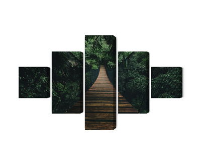 Ljuddämpande tavla - Wooden suspension bridge