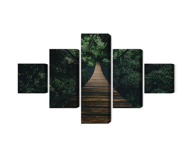 Ljuddämpande tavla - Wooden suspension bridge