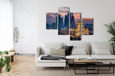 Ljuddämpande tavla - Aerial view of the moscow