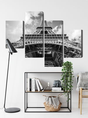 Ljuddämpande tavla - Paris eiffel tower black