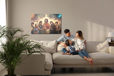 Ljuddämpande tavla - Jesus christ surrounded