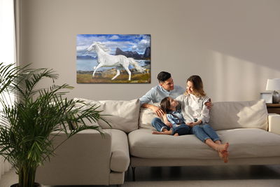 Ljuddämpande tavla - Horse at a gallop