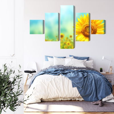 Ljuddämpande tavla - Decorative 3d sunflower