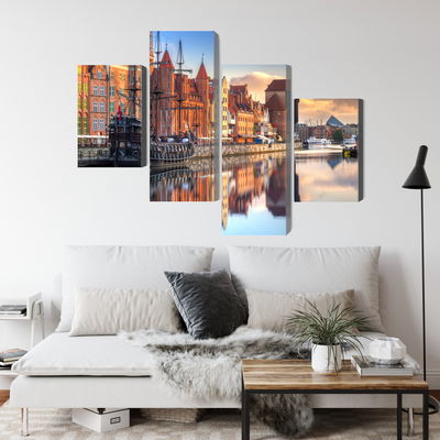 Ljuddämpande tavla - Gdansk motlawa at sunrise