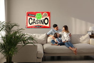 Ljuddämpande tavla - Casino style reto chalkboard