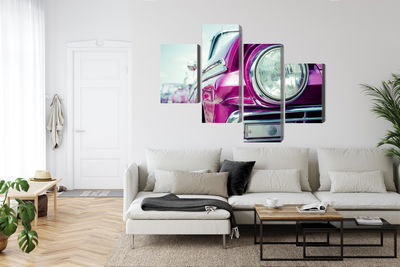 Ljuddämpande tavla - Retro style car headlight