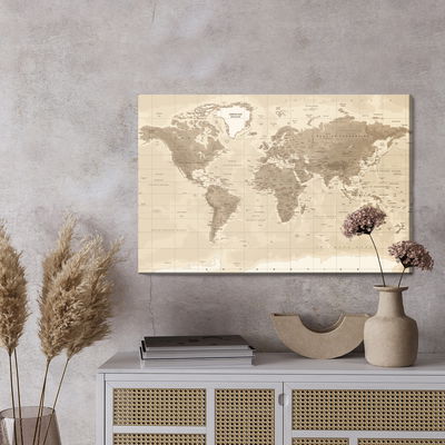 Ljuddämpande tavla - Physical world map