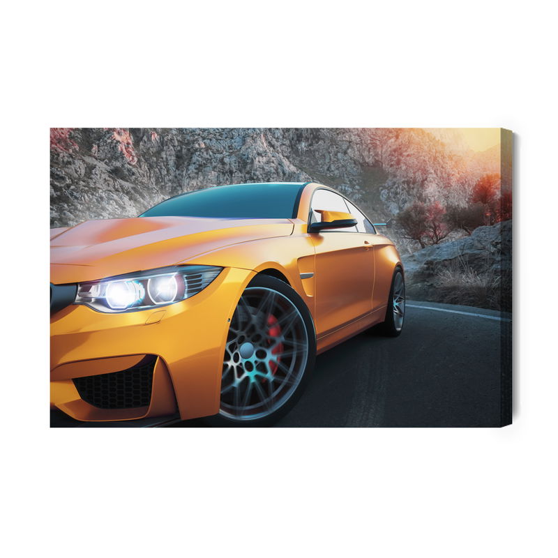 Ljuddämpande tavla - Sports car in the mountains