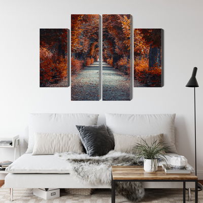 Ljuddämpande tavla - A path deep into the autumn