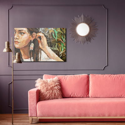 Ljuddämpande tavla - A young girl is sitting