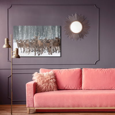 Ljuddämpande tavla - Deer among the hinds