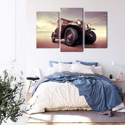 Ljuddämpande tavla - Vintage car with a 3d effect