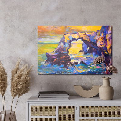 Ljuddämpande tavla - Sea and cliff