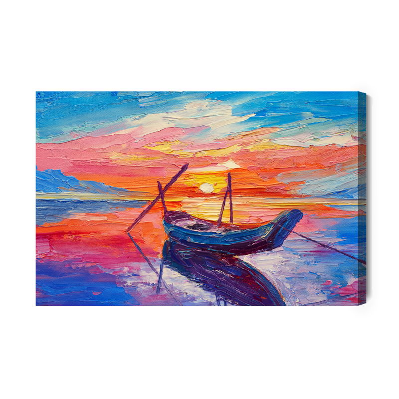 Ljuddämpande tavla - Fishing boats in the sea