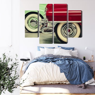 Ljuddämpande tavla - Stylish vintage car wheels