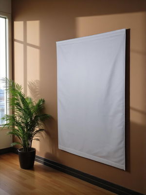 Acoustic Wall Textile, White color in linen texture, elegant blackout for bedrooms and living rooms, Scandinavian style