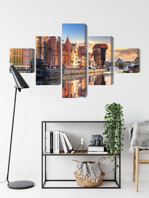 Ljuddämpande tavla - Gdansk motlawa at sunrise