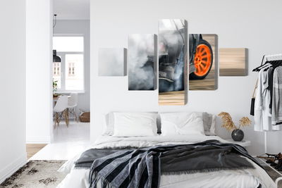 Ljuddämpande tavla - Drifting car in a puff