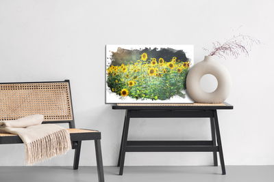 Ljuddämpande tavla - A field of sunflowers