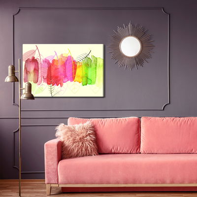 Ljuddämpande tavla - Watercolor leaves with fall