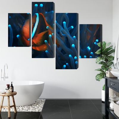 Ljuddämpande tavla - Clownfish in a 3d anemone