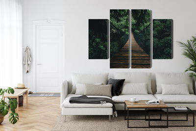 Ljuddämpande tavla - Wooden suspension bridge