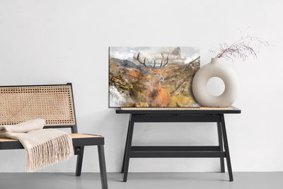 Ljuddämpande tavla - Painted deer