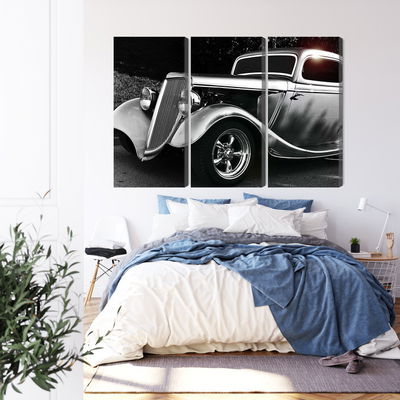 Ljuddämpande tavla - Vintage style hot rod car