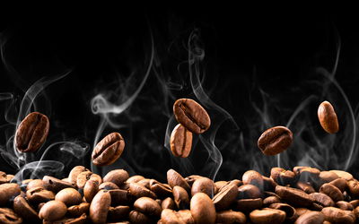 Ljuddämpande tavla - Hot coffee beans