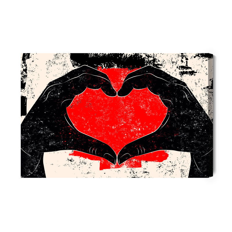 Ljuddämpande tavla - Hands arranged in a heart