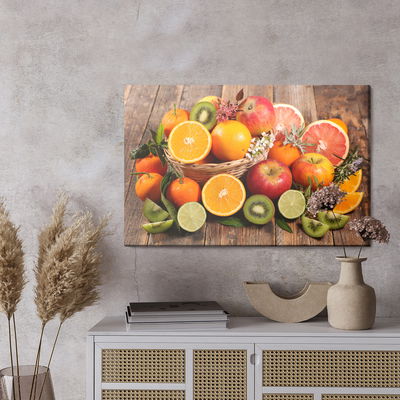 Ljuddämpande tavla - A basket of summer fruits