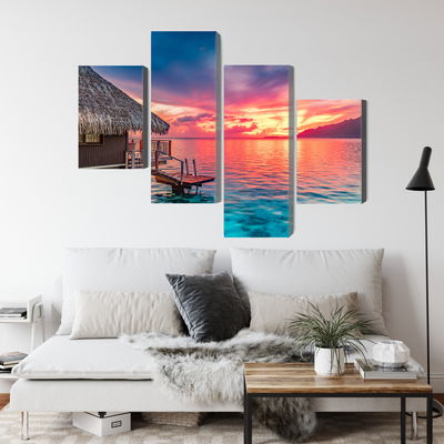 Ljuddämpande tavla - Sunset over the south pacific