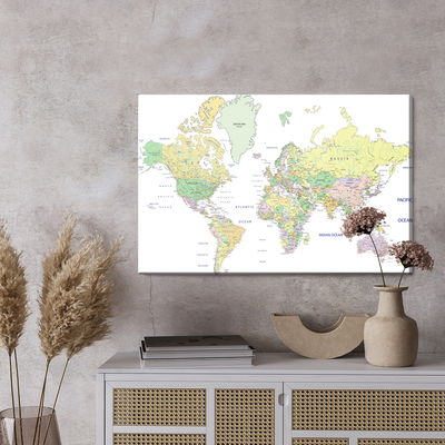 Ljuddämpande tavla - Political world map