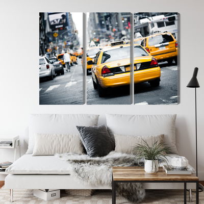 Ljuddämpande tavla - Taxis on the streets of new