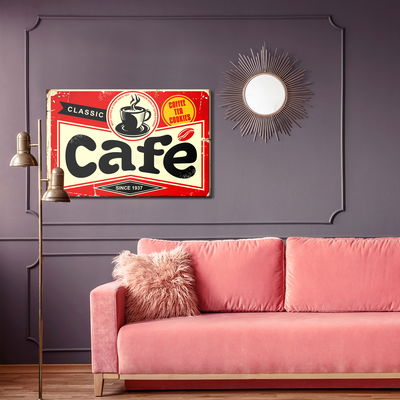 Ljuddämpande tavla - Coffee cup and retro