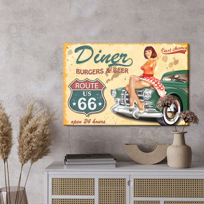 Ljuddämpande tavla - Woman on the hood