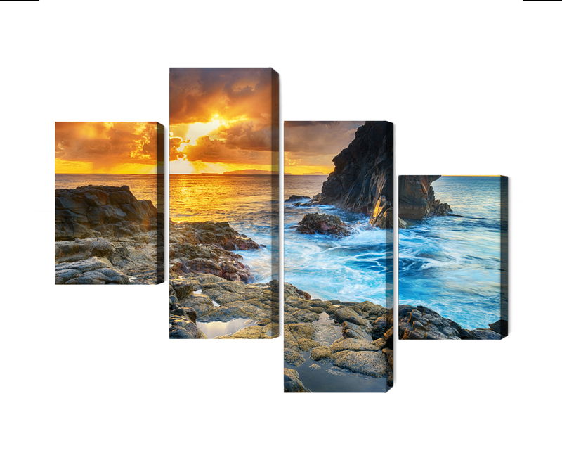 Ljuddämpande tavla - Sunset on the seashore