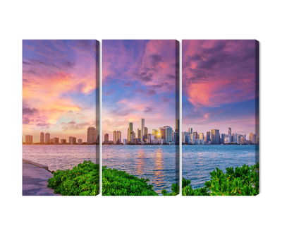 Ljuddämpande tavla - Panorama of miami during